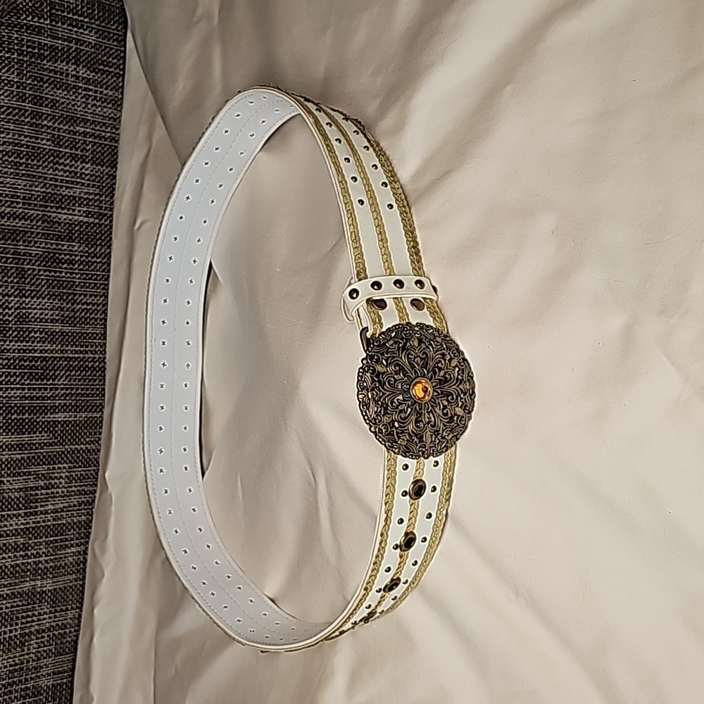 Large Buckle and Sequin Belt